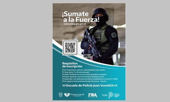 F. Varela – Sigue abierta la inscripción para ingresar a la escuela Juan Vucetich